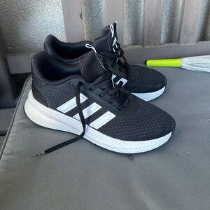 Adidas Black and White Sports Shoes